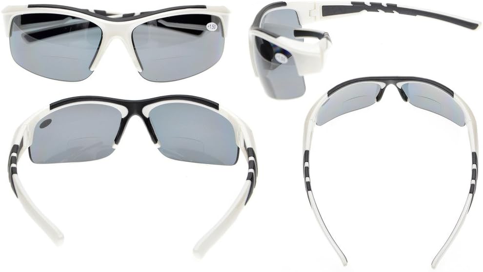 Eyekepper TR90 Sports Polycarbonate Polarized Bifocal Half Rimless Sunglasses