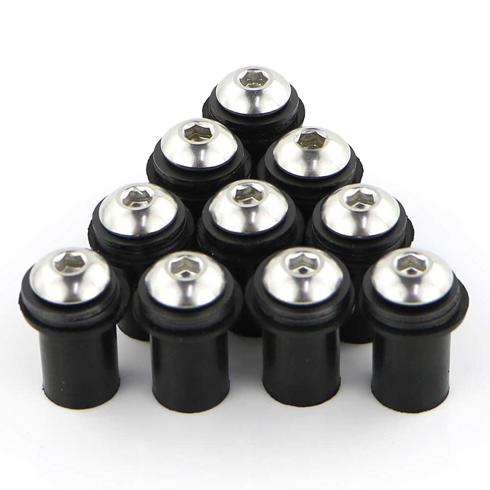Xitomer Windschutzscheiben-Schrauben Set M5x16 – Edelstahl, 10 Sets, Passend Für Honda, Yamaha, Suzuki & Mehr