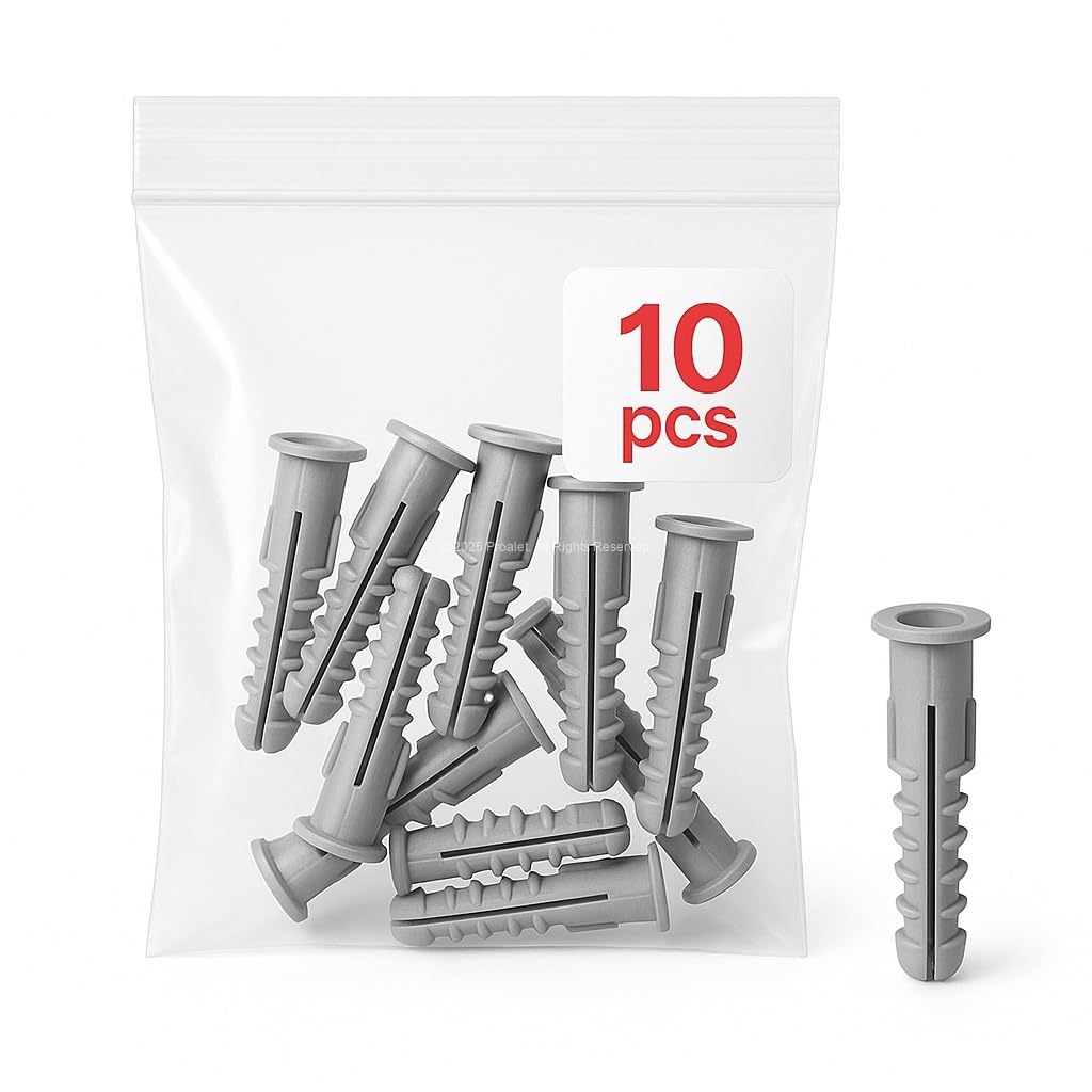 Proalet Tuğla Boşluk Dübeli, Plastik, Tuğla, Gaz Beton, Beton Duvarlar İçin Güçlü Tutuş, Kolay Montaj, Vida Uyumu (10 MM, Adet, 10)