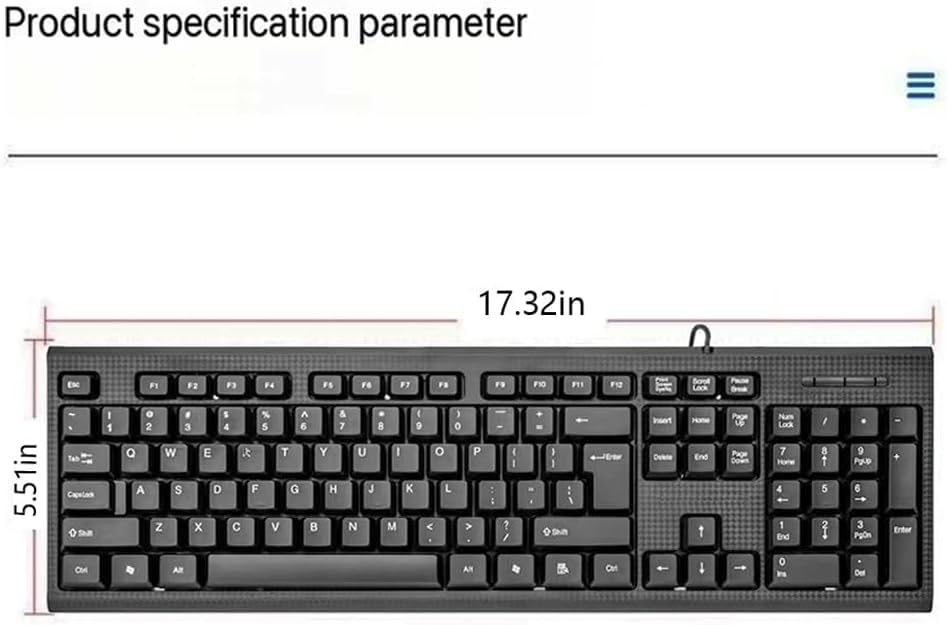 Image of Guiheng Wired Computer Keyboard, Plug Play USB, Large Number Pad, LED Indicators，Ergonomic, Foldable Stands,Anti-Wear Letters Full Size Keyboard,for Windows Mac PC Laptop-Black