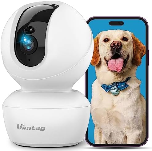 VIMTAG Pet Camera, 3K/6MP HD 360° Pan/Tilt WiFi Camera for Pet/Dog/Cat/Baby/Home Security with AI Human/Sound/Motion Detection, Night Vision, 2-Way Audio, Up to 512GB Micro SD Card