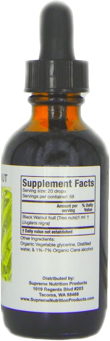 Supreme Nutrition Black Walnut Tincture, 2 fl oz | 59 Servings