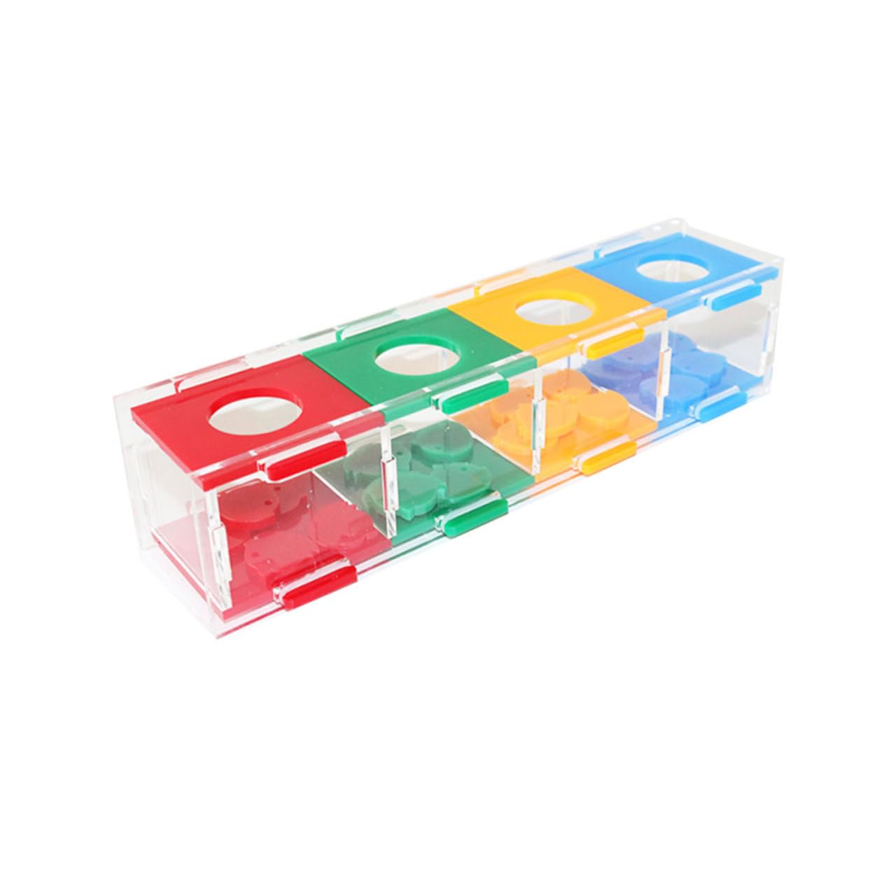 FRCOLOR Caja de 3 Juguetes para Loro, Juguete de Escritorio, de Desarrollo, para Masticar, para educar Mascotas, para cacatúas, s para Masticar