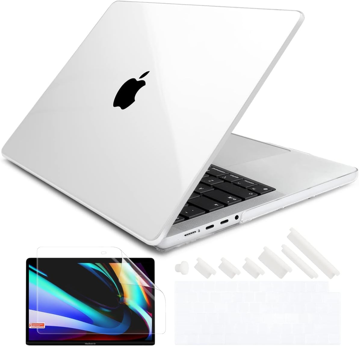 OJOS Compatible with M3 MacBook Pro 16 inch Case 2023 2022 2021 A2991 M2 A2780 M1 A2485 Pro Max Chip, Plastic Hard Shell Case with Dust Plugs, Keyboard Cover & Screen Protector, Gloss Clear (B0CQTK7XWJ) Amazon Price History, Amazon Price Tracker