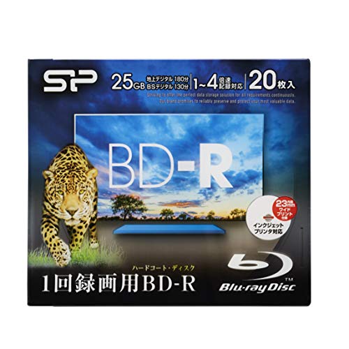SP Silicon Power シリコンパワー 1回録画用 ブルーレイディスク BD-R 25GB 1-4倍速 印刷対応ホワイトディスク 20枚 SPBDRV25PWB20P