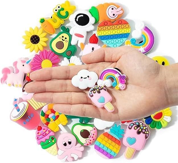 30PCS Clogs Shoe charms,Slippers cute Unicorn Charms For Casual Slipper Decoration, fashion Charms Bracelet Wristband Premium No-Duplicates