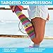 Go2Socks Compression Socks for Men Women Nurses Runners 20-30mmHg Medical Stocking Athletic (Stripes, L)
