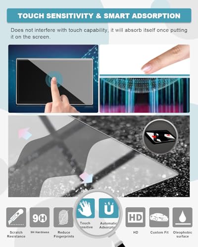 Image of CDEFG 2Pcs for 2026 Lexus ES Screen Protector Tempered Glass 2026 2027 Lexus ES (350h /350e /500e) Accessory 14 inch Touchscreen & 12.3 inch Instrument Cluster Screen Cover 9H Hardness HD Clear