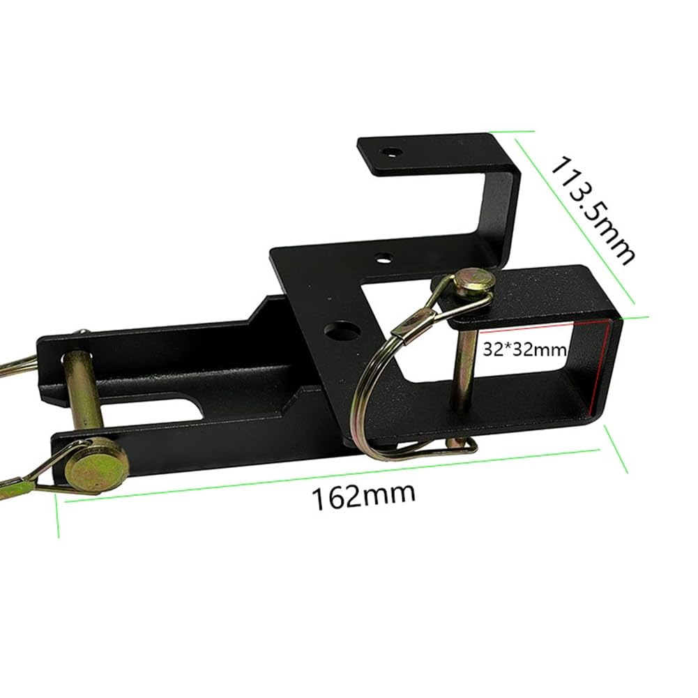 Récepteurs d'attelage de poubelles en acier au carbone robuste - Adaptateur de remorquage pour poubelles à roulettes, jardin, pelouse, tracteur, système de transport