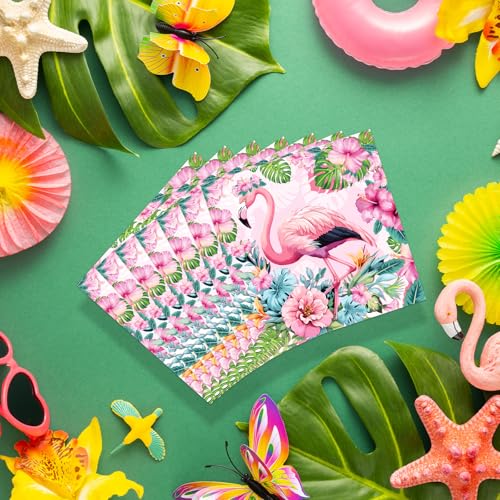 20 Stück Flamingo-Party-Servietten, Cocktail-Servietten, Dinner-Servietten, weiche Party-Papierservietten, Geschirr für Geburtstag, Hawaii-Party, Flamingo-Themenparty-Dekorationen