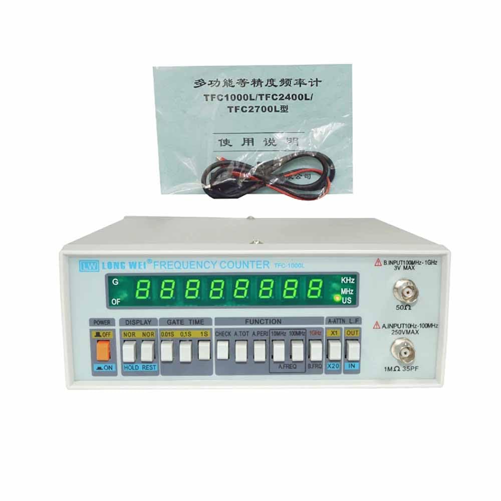Frequenzimetro Digitale Multifunzione ad Alta Precisione Contatore di Frequenza con Oscillatore A Cristallo A Doppio Canale Led A 8 Bit 1GHZ 220V