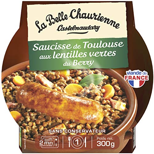 La Belle Chaurienne Saucisse de Toulouse aux Lentilles Vertes du Berry, 300g Cover