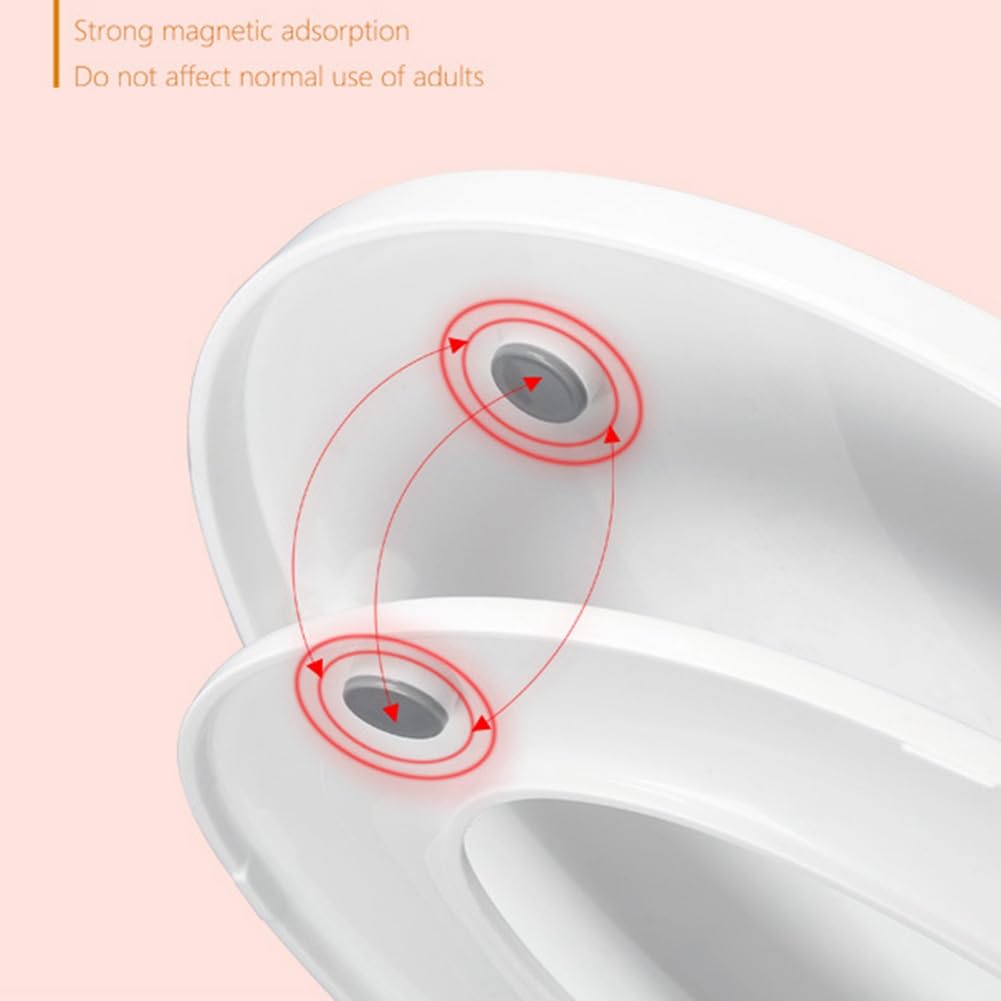 CCBELLO Verlängerter Toilettensitz – Langsam Schließend, Luftfahrt-Material, 47 Cm, Weiß