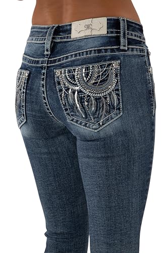 Miss Me Women's Dreamcatcher Embroidered Mid-Rise Bootcut Jeans4