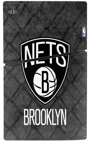 Skinit Decal Gaming Skin Compatible with PS5 Slim Digital Edition Console - Officially Licensed NBA Brooklyn Nets Dark Rust Design