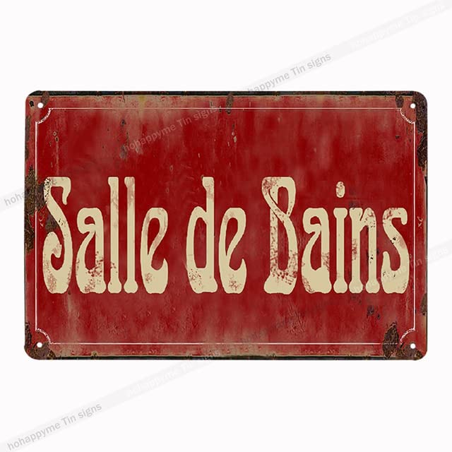 Cuisine, targa in metallo francese, stile vintage, stile vintage, 20 x 30 cm