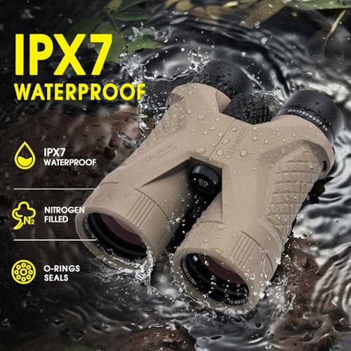 Binoculares 12x50 alta potencia para adultos resistentes miniatura 6