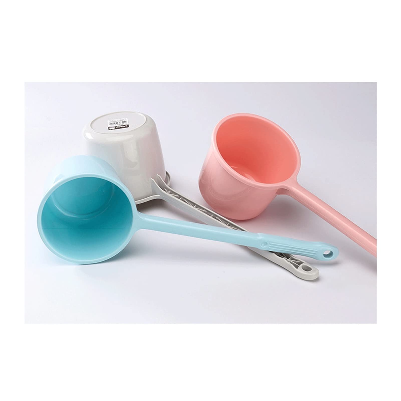 Soeplepel Met Lange Steel Plastic Lange handgreep Korte Handgreep Water Lepel Bloem Bloemen Keuken Huishoudelijk Dikke water schep Grote verlengde pollepelwaterlepel voor het roeren, serveren van soep