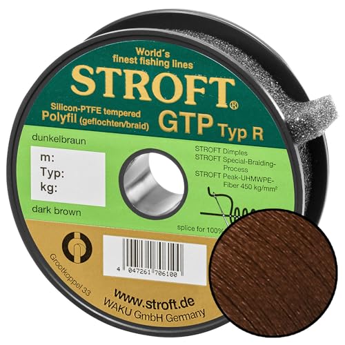 Stroft GTP Typ R Geflochtene Angelschnur 125m Dunkelbraun R3-0,200mm-7kg