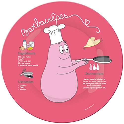 Petit Jour Paris - BA933E - Grande assiette Barbapapa - Avec une recette