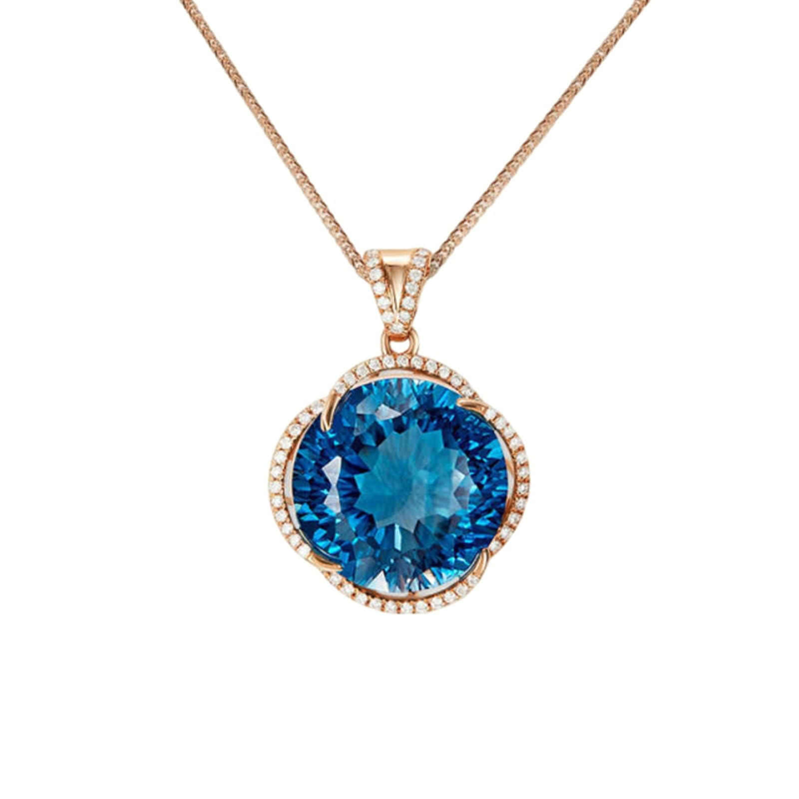 Cadena de oro rosa para mujer, auténtica 375 585 750 pétalos con