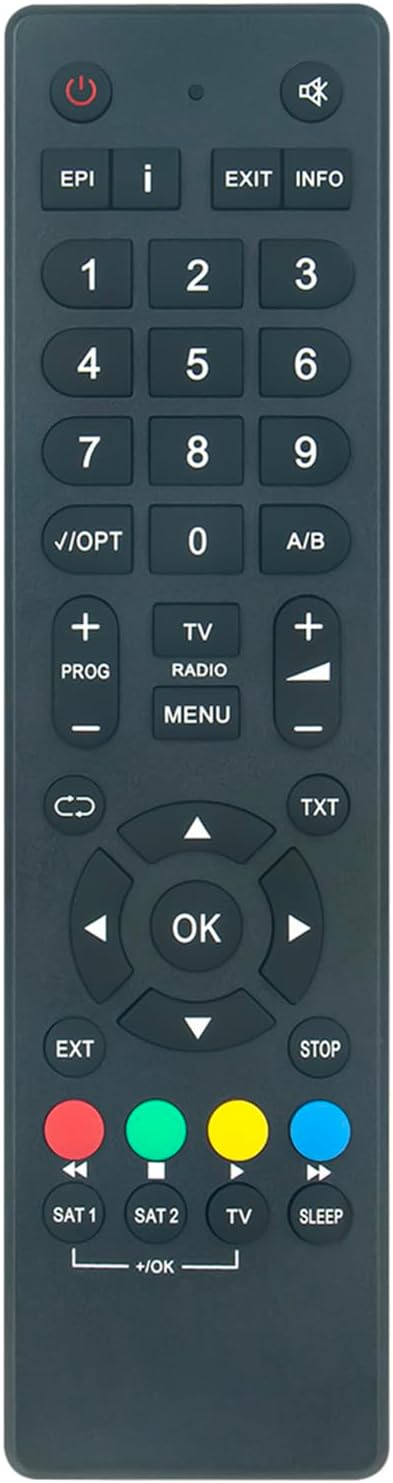 VINABTY 103TS103 B/S Replacement Remote Control Compatible with Skysat Receiver 2S, 2T, 3S, 3T, Compatible with Teledigi 2S, 2T, 3S, 3T, Compatible with Diginova 4 CI 450