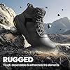 NORTIV 8 Men's Waterproof Hiking Boots Lightweight Outdoor Mid Trekking Leather Shoes DriftShield,Size 11,Black,NMUMHB2505 #4
