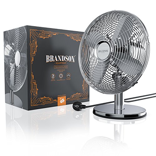 Brandson - Tafelventilator design retro - ventilator met 3 snelheden - mobiele ventilator - oscillatie 80°, hellingshoek… - Image 7