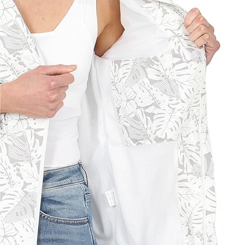 Blu Apparel Womens Waterproof Jackets Lightweight Ladies Rain Jacket for Women Outdoor Hiking Printed Breathable (UK, Numeric, 18, Regular, Regular, White) - Image 3