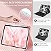 Harvopu Compatible for iPad Air 11-inch/Air 5th 4th Generation Case with Keyboard - Backlit Detachable, Folio Cover with Pencil Holder for iPad Air 11 Inch M3/M2, Air 5/ Air 4 (Floral Pink)