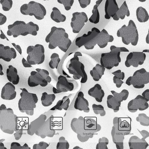 Gray and White Leopard Print Boys' Underwear 100% Cotton Boys' Briefs Soft Toddler Underwear3