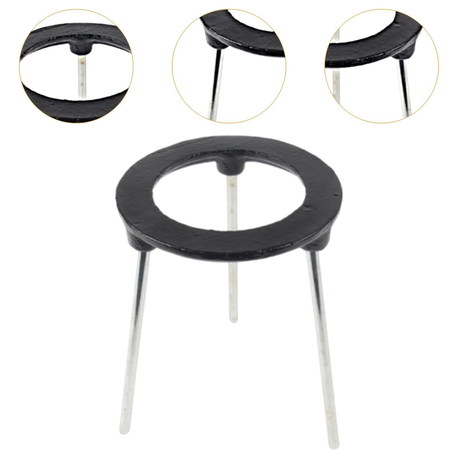 perfeclan Support de Lampe à Alcool, trépied, Support Circulaire en Fonte, Fournitures de Lampe de Laboratoire, trépied pour Fournitures Scolaires