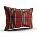 SALLEING Design Hot Red Stylish Royal Stewart Tartan Plaid One Side Decorative Pillowcase Standard Zippered Throw Pillow Case Cushion Cover 20x26 inches