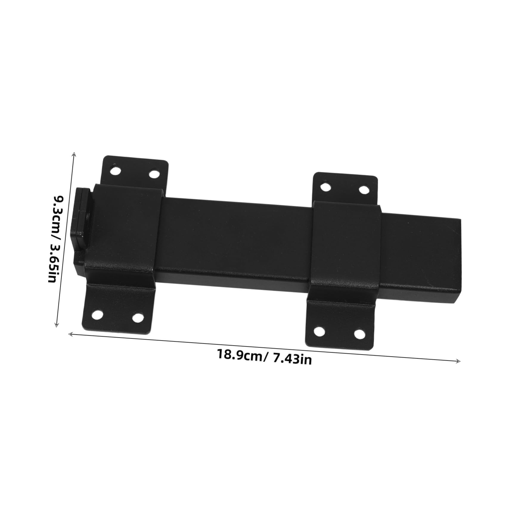 SHINEOFI Chiusura della porta pesante rinforzo domestico chiusura scorrevole sicurezza Licevolvello delle porte chiavistello del cancello Shed Latch Nero