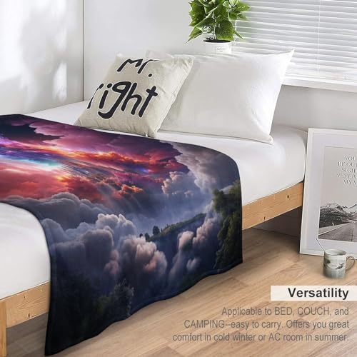 Manta mullida para sofá con diseño Fantasy Landscape de salón 7