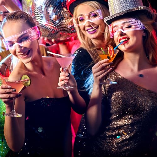 3 pack Light Up Glasses For Party LED Glass For Adults Kids Sunglasses Neon Glasses Accessories,Gifts4