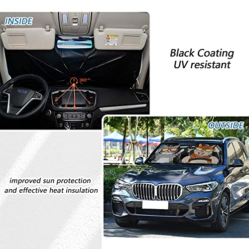 Firiseroh Funny Cats Car Windshield Sun Shade Umbrella Foldable Front Window Sunshade Cover Visor Window Car Front Window Auto Windshield Shade For Cars #TOP4