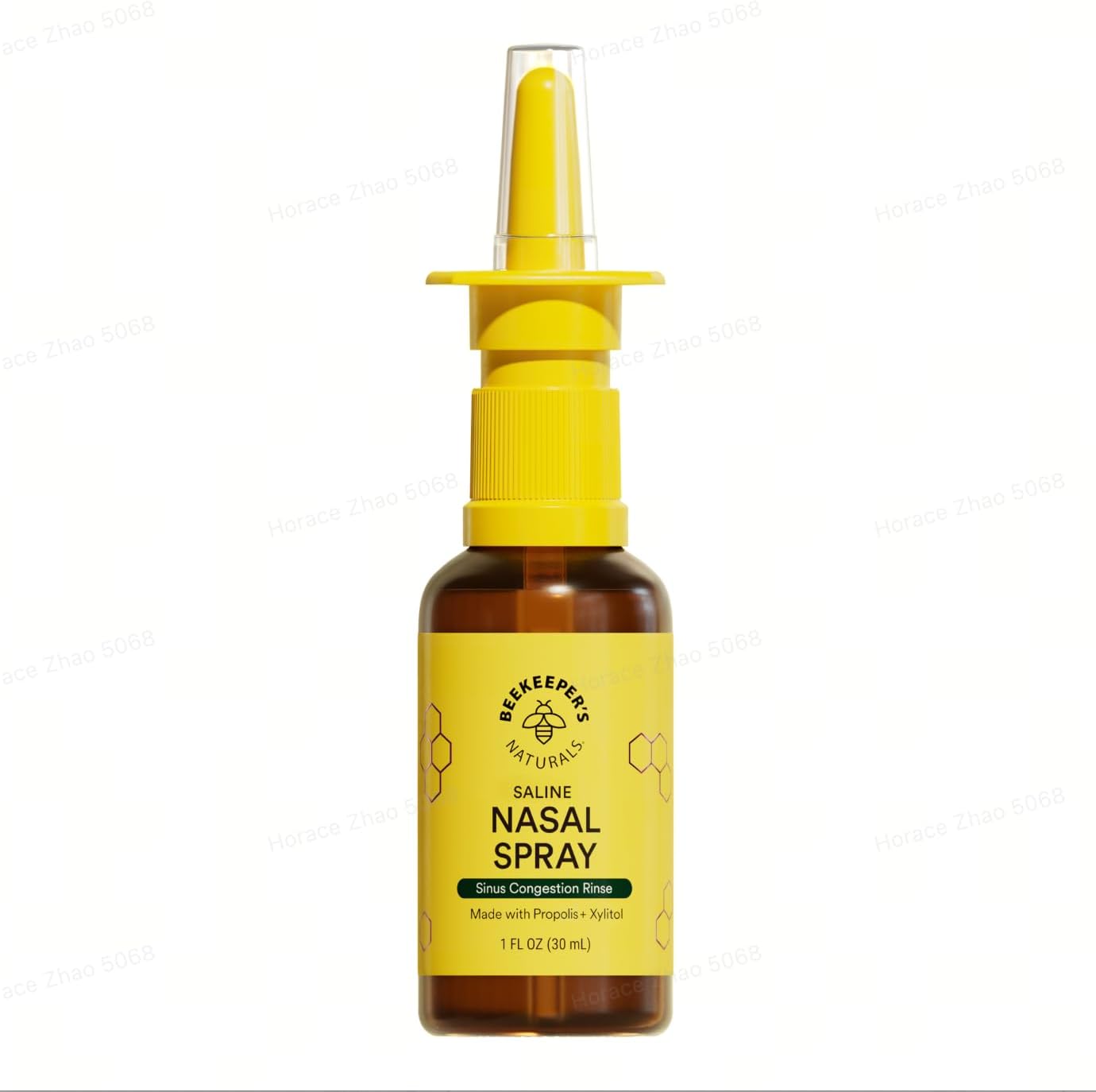 Beekeeper's Naturals Nasal Spray for Adults with Propolis, Xylitol & Saline, Clears Nasal Congestion, Moisturizes Sinus Canal, & Decongest Sinus Cavities, 1 fl oz