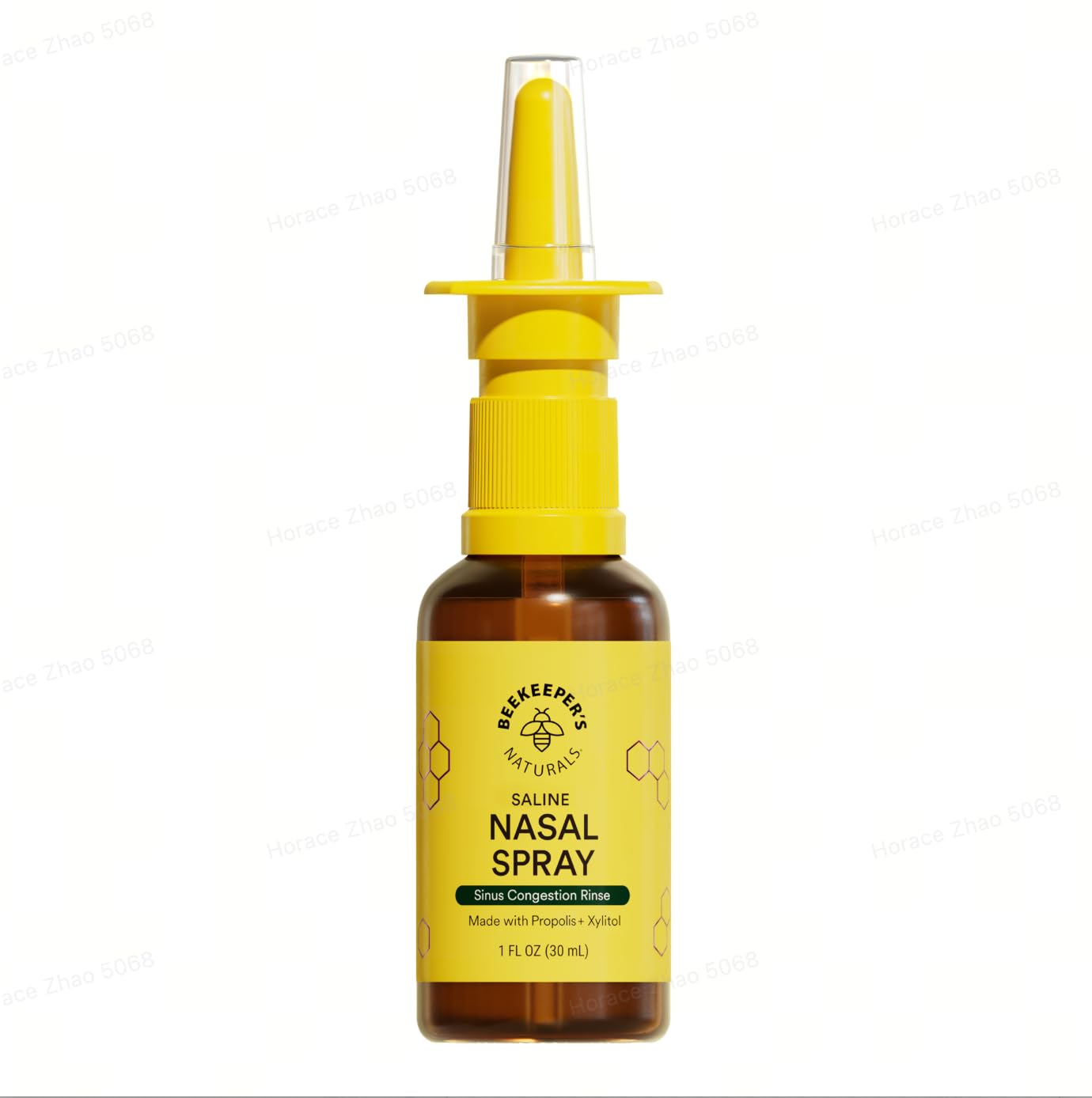 Nasal Spray for Adults with Propolis, Xylitol & Saline, Clears Nasal Congestion, Moisturizes Sinus Canal, & Decongest Sinus Cavities, 1 fl oz