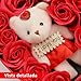 Imagen de KUKUTrue® 10 Rosas Preservadas con Osito de Peluche en Caja Regalo