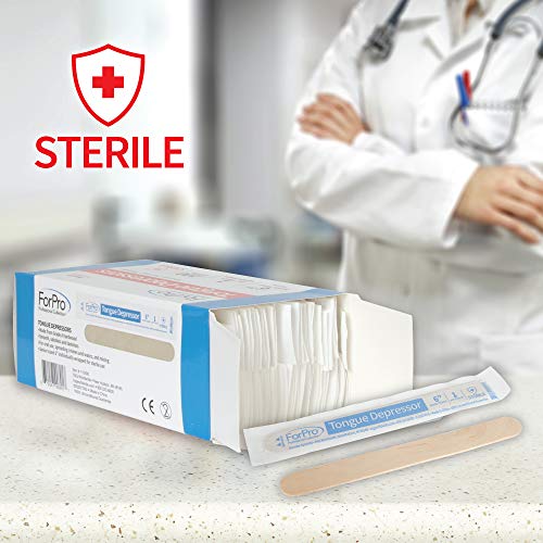 forpro professional collection senior tongue depressors large wax applicator sticks 634 senior sized sterile individually-wrapped 100-count34
