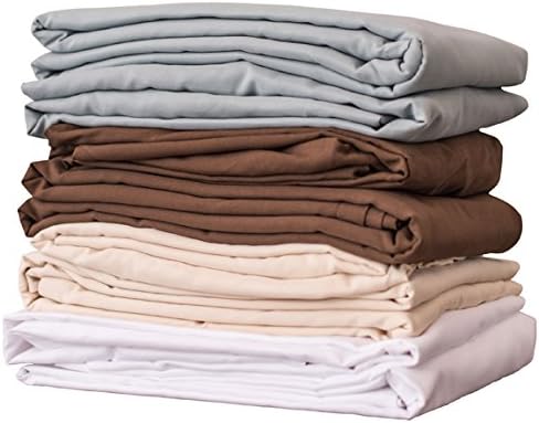 NRG Premium Microfiber Fitted Massage Spa Table Sheet Linen, Single Sheet - 100% Double Brushed Polyester Soft as Silk - 120 GSM - Wrinkle Resistant & Resists Pilling - 77 x 36 inches- Color:Natural