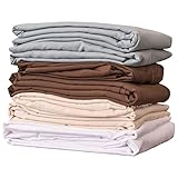 NRG Premium Microfiber Fitted Massage Spa Table Sheet Linen, Single Sheet - 100% Double Brushed Polyester Soft as Silk - 120 GSM - Wrinkle Resistant & Resists Pilling - 77 x 36 inches- Color:Natural