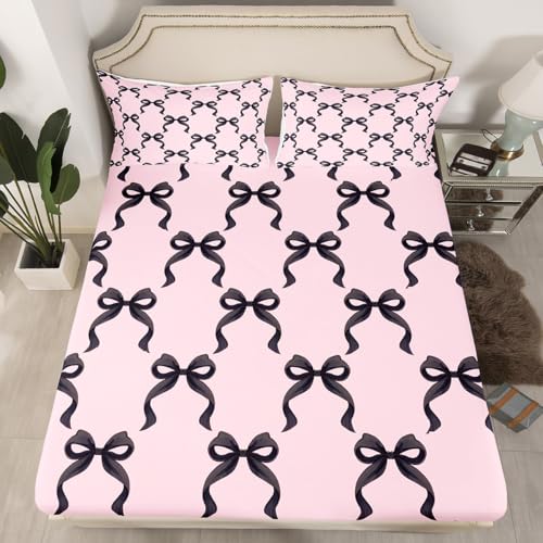 Parure de lit en patchwork croisé motif nœud papillon élégant