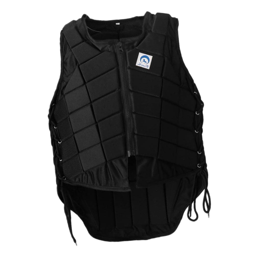 Chaleco Ecuestre de Protector Corporal para Equitación con Acolchado EVA Transpirable y Cremallera Ajuste Lateral Adecuado para