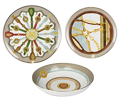 Baci Milano Collection Horses Service d'assiettes pour 6 personnes en porcelaine