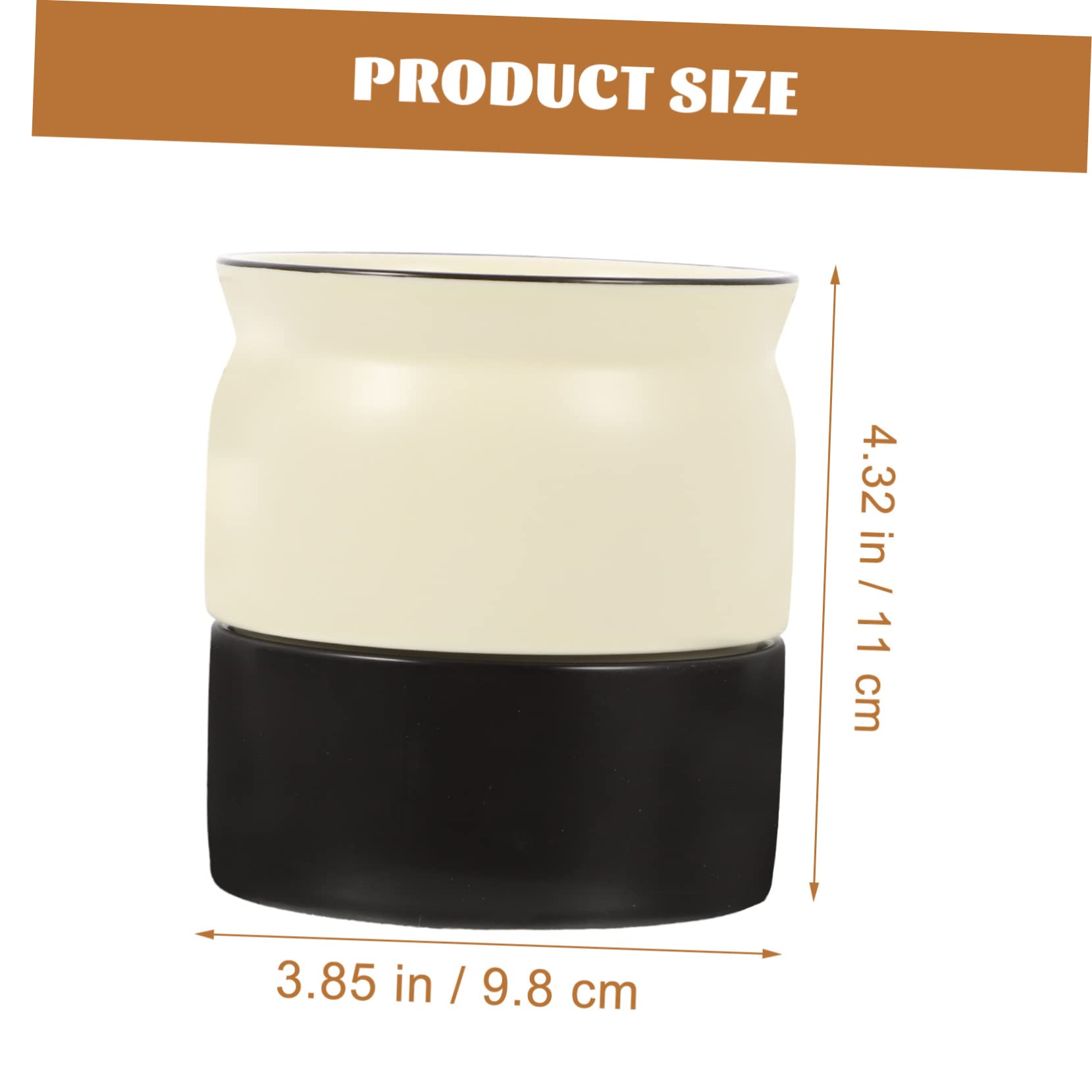Cubo para Cubiertos de Cerámica Estilo Nórdico Blanco y Negro
