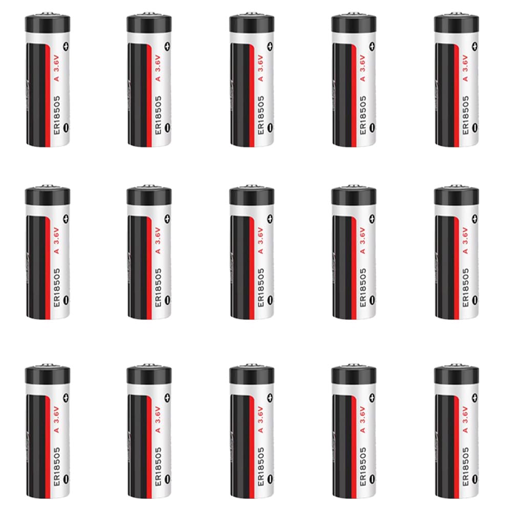 MEELER 15 PCS A Size 3.6V 4000mAh ER18505 Lithium Battery Non Rechargeable
