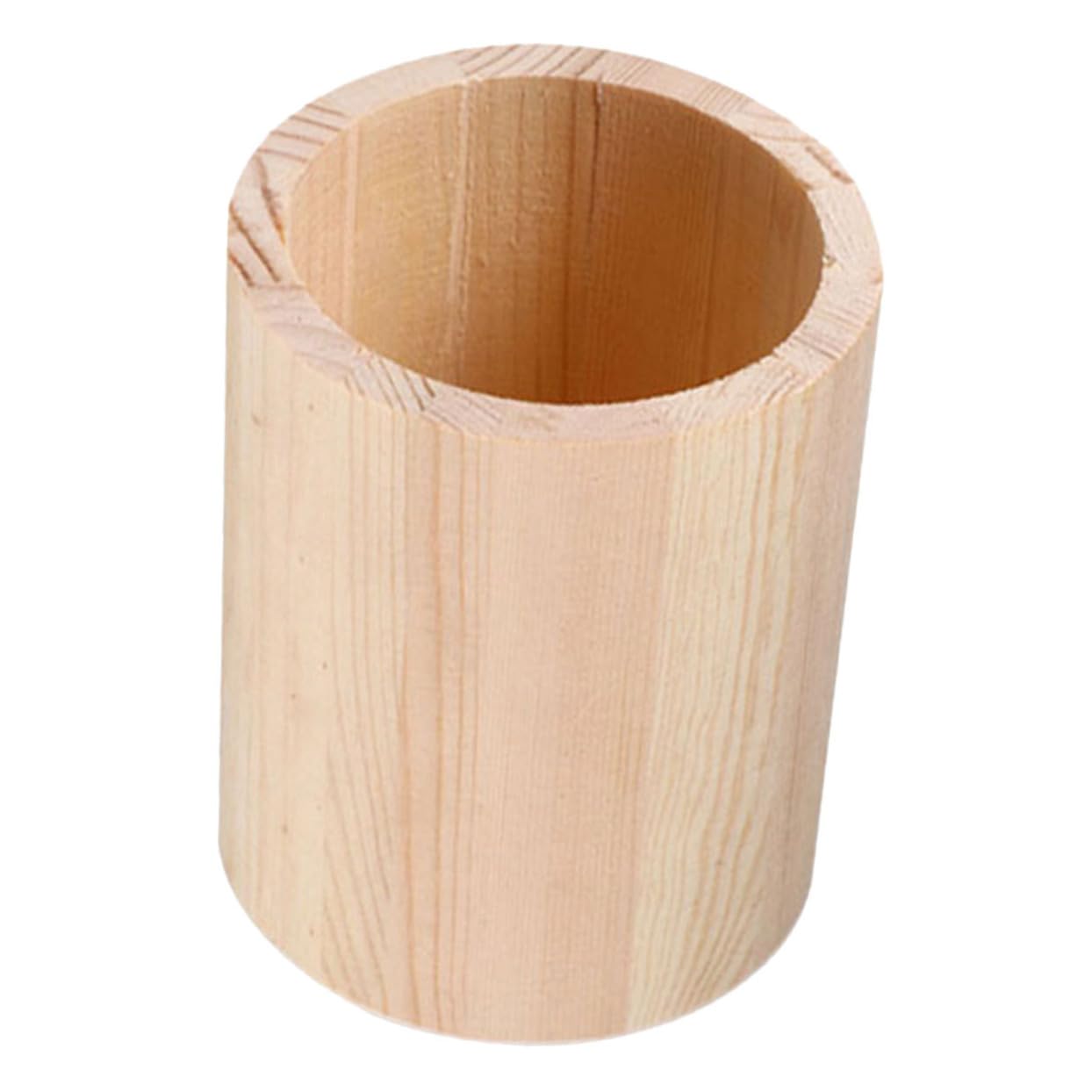 MAGICLULU 4piezas Portalápices De Madera Natural Para Oficina y Maquillaje Recipiente De Almacenamiento Para Dibujo y Escritorio Organizador De Accesorios