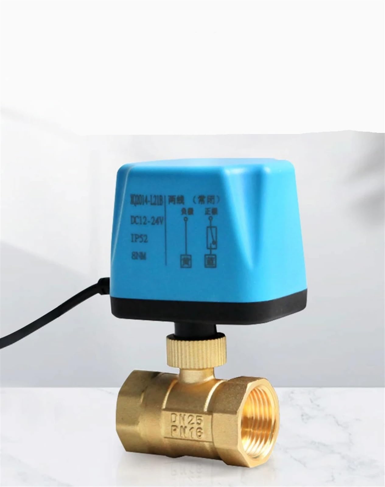 Valvola a Sfera elettrica in Ottone a 2 Fili da 1/2" a 2" con Telecomando Wireless da 12V 24V for Acqua/Olio/Liquido, Sostituzione dell'elettrovalvola(DC12V-NORMALLY Open)